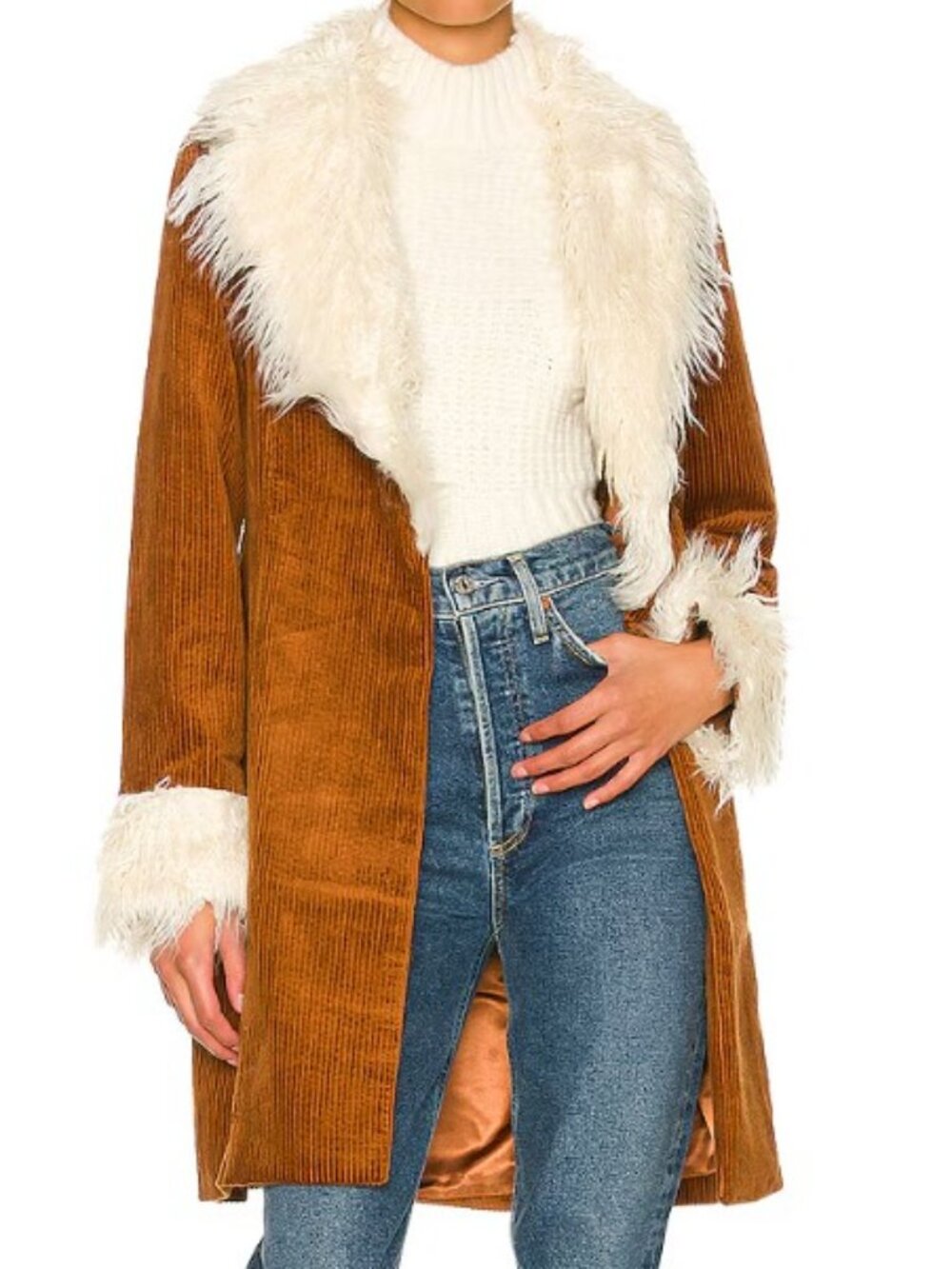 Show Me Your Mumu Penny Lane Coat in Sienna Corduroy